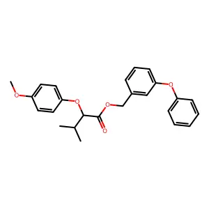 Butanoic acid, 2-(4-methoxyphenoxy)-3-methyl-, (3-phenoxyphenyl)methyl ester structure