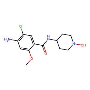 N-(4'-(N-hydroxypiperidyl))-4-amino-5-chloro-2-methoxybenzamide structure
