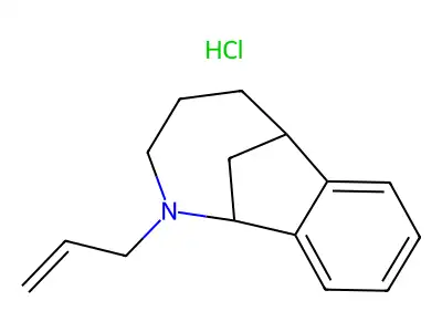 1,6-Methano-2-benzazocine, 1,2,3,4,5,6-hexahydro-2-allyl-, hydrochloride structure