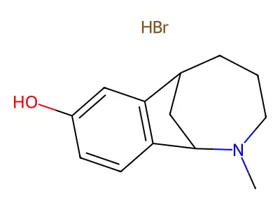 1,6-Methano-2-benzazocin-8-ol, 1,2,3,4,5,6-hexahydro-2-methyl-, hydrobromide structure
