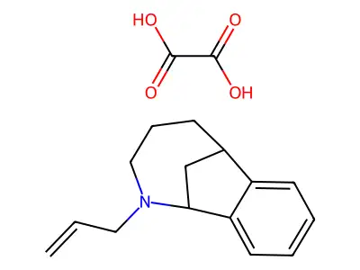 1,6-Methano-2-benzazocine, 1,2,3,4,5,6-hexahydro-2-allyl-, oxalate structure
