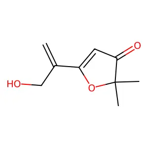 5-(3-Hydroxyprop-1-en-2-yl)-2,2-dimethylfuran-3-one structure