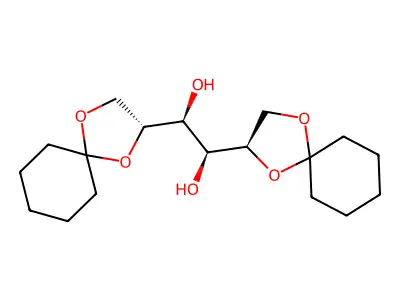 1,2-Bis(1,4-dioxaspiro[4.5]decan-3-yl)ethane-1,2-diol structure
