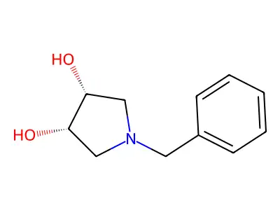 rac-(3R,4S)-1-benzylpyrrolidine-3,4-diol structure
