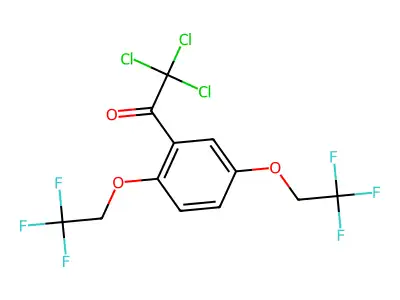 1-(2,5-Bis(2,2,2-trifluoroethoxy)phenyl)-2,2,2-trichloroethan-1-one structure