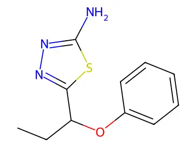 5-(1-Phenoxypropyl)-1,3,4-thiadiazol-2-amine structure