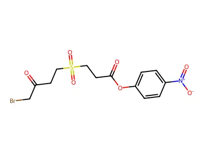3-(4-Bromo-3-oxobutanesulfonyl)-1-propionic acid 4-nitrophenyl ester structure
