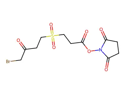 3-(4-bromo-3-oxobutanesulfonyl)1-propionic acid N-hydroxysuccinimide ester structure
