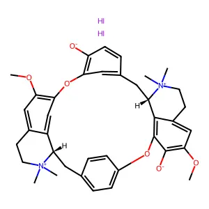 Bebeerine dimethiodide structure