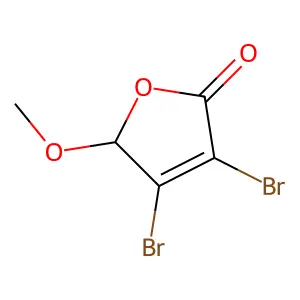 3,4-Dibromo-5-methoxy-2(5H)-furanone structure