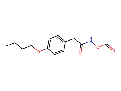 Hydroxylamine, N-(p-butoxyphenylacetyl)-O-formyl- structure