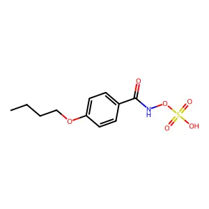 Sulfuric acid, mono((4-butoxybenzoyl)azanyl) ester structure