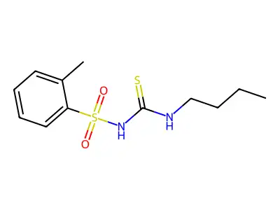 Benzenesulfonamide, N-((butylamino)thioxomethyl)-2-methyl- structure