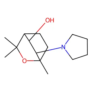 (1R,4R,5S,6S)-1,3,3-trimethyl-6-pyrrolidin-1-yl-2-oxabicyclo[2.2.2]octan-5-ol structure