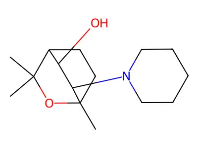 1,3,3-Trimethyl-6-(1-piperidinyl)-2-oxabicyclo(2.2.2)octan-5-ol structure