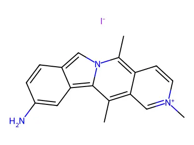 9-Aminoellipticine methiodide structure