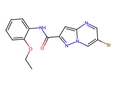 6-bromo-N-(2-ethoxyphenyl)pyrazolo[1,5-a]pyrimidine-2-carboxamide structure