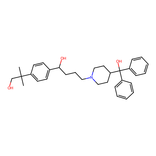 Hydroxyterfenadine structure