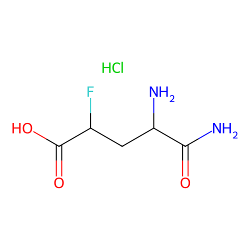 4,5-Diamino-2-fluoro-5-oxovaleric acid hydrochloride structure