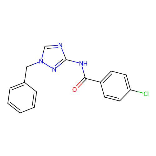 N-(1-benzyl-1H-1,2,4-triazol-3-yl)-4-chlorobenzamide structure