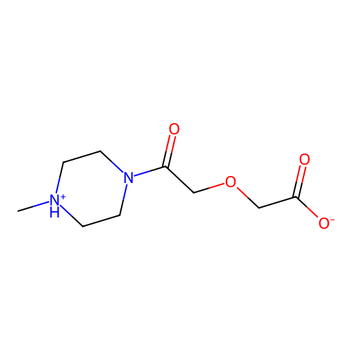 2-[2-(4-Methylpiperazin-4-ium-1-yl)-2-oxoethoxy]acetate structure