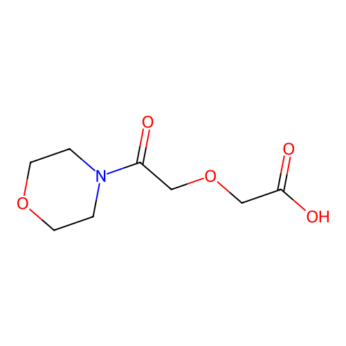 [2-(Morpholin-4-yl)-2-oxoethoxy]acetic acid structure
