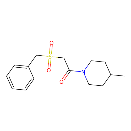 2-(Benzylsulfonyl)-1-(4-methylpiperidin-1-yl)ethanone structure