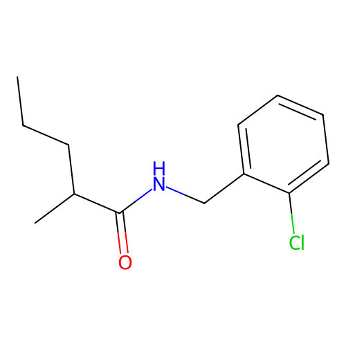N-[(2-chlorophenyl)methyl]-2-methylpentanamide structure