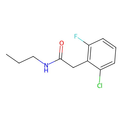 2-(2-chloro-6-fluorophenyl)-N-propylacetamide structure
