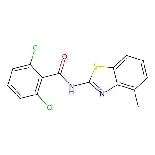 2,6-dichloro-N-(4-methyl-1,3-benzothiazol-2-yl)benzamide structure