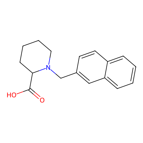 1-(Naphthalen-2-ylmethyl)piperidine-2-carboxylic acid structure