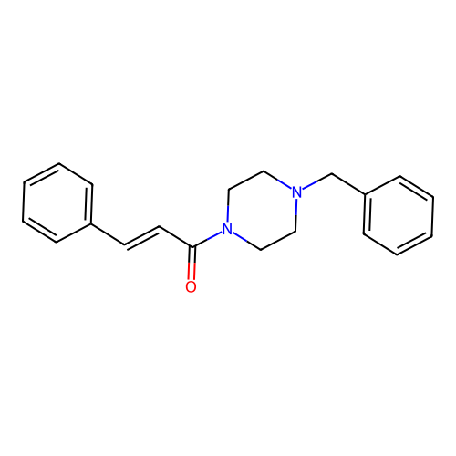 (2E)-1-(4-benzylpiperazin-1-yl)-3-phenylprop-2-en-1-one structure