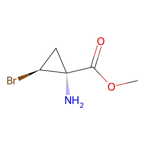 methyl (1R,2S)-1-amino-2-bromocyclopropane-1-carboxylate structure
