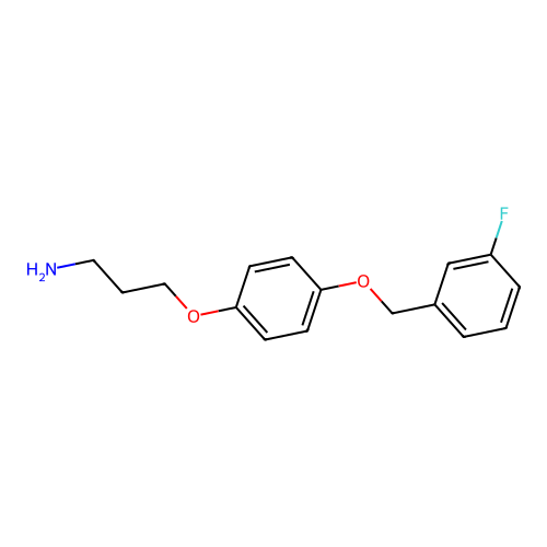 3-[4-[(3-Fluorophenyl)methoxy]phenoxy]propan-1-amine structure