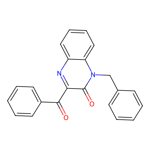 1-benzyl-3-(phenylcarbonyl)quinoxalin-2(1H)-one structure