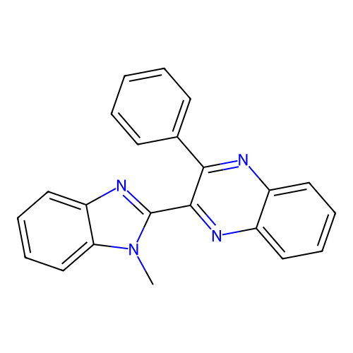 2-(1-methyl-1H-benzimidazol-2-yl)-3-phenylquinoxaline structure