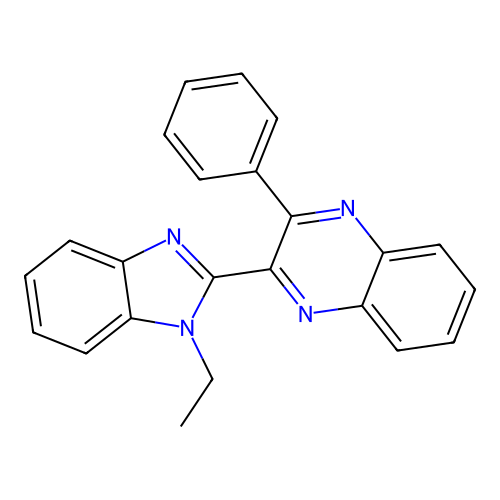 2-(1-ethyl-1H-benzimidazol-2-yl)-3-phenylquinoxaline structure