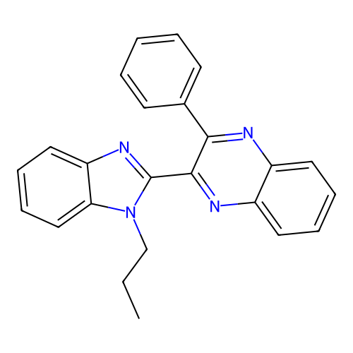 2-phenyl-3-(1-propyl-1H-benzimidazol-2-yl)quinoxaline structure