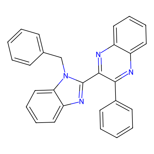 2-(1-benzyl-1H-benzimidazol-2-yl)-3-phenylquinoxaline structure