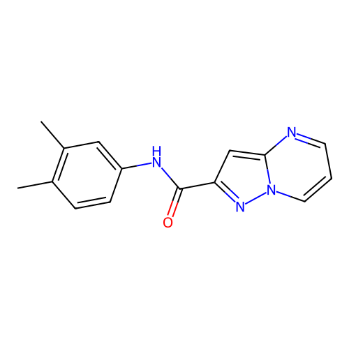 N-(3,4-dimethylphenyl)pyrazolo[1,5-a]pyrimidine-2-carboxamide structure