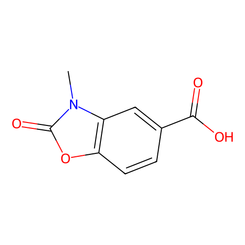 3-Methyl-2-oxo-2,3-dihydro-1,3-benzoxazole-5-carboxylic acid structure