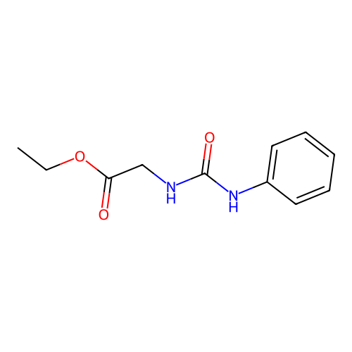 Ethyl 2-(phenylcarbamoylamino)acetate structure