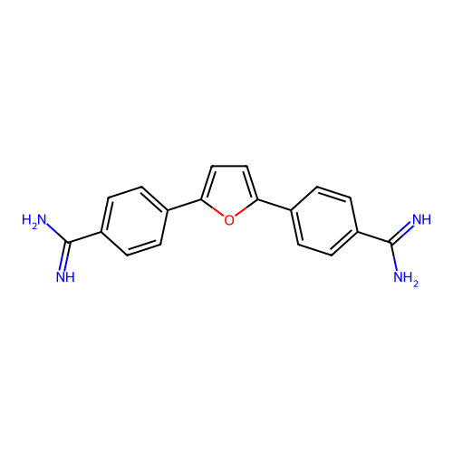 2,5-Bis(4-amidinophenyl)furan structure