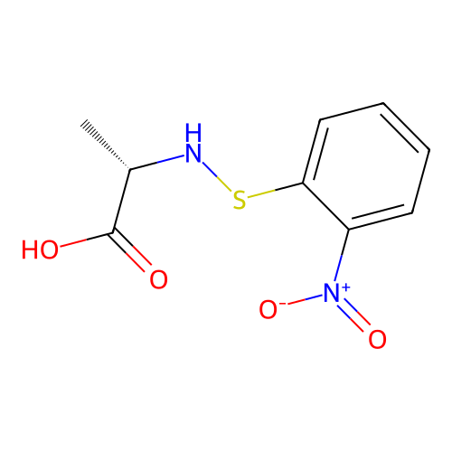 (S)-2-(((2-Nitrophenyl)thio)amino)propanoic acid structure