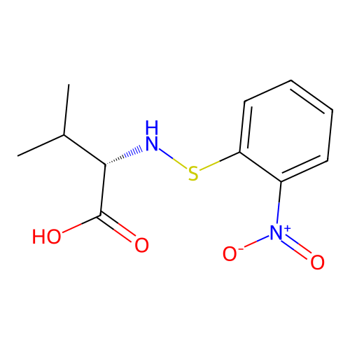 L-Valine, N-[(2-nitrophenyl)thio]- structure