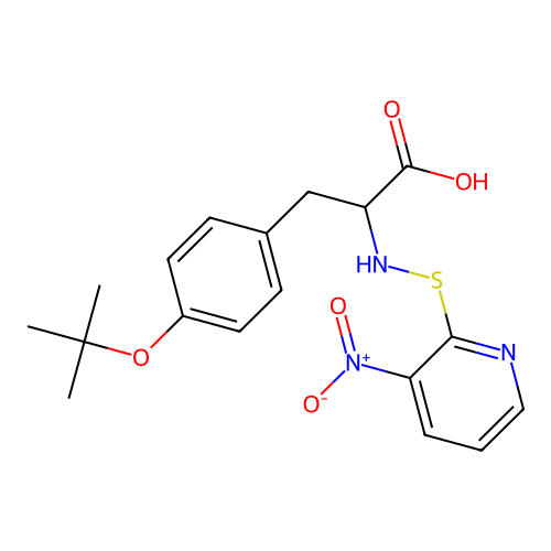 N-(3-Nitro-2-pyridinesulfenyl)-O-t-butyl-L-tyrosine structure