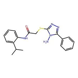 2-[(4-amino-5-phenyl-4H-1,2,4-triazol-3-yl)sulfanyl]-N-[2-(propan-2-yl)phenyl]acetamide structure