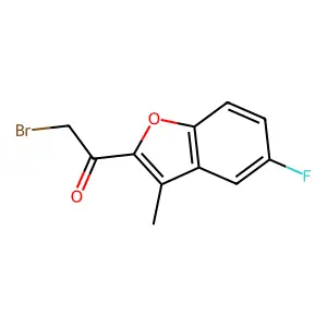 2-Bromo-1-(5-fluoro-3-methyl-1-benzofuran-2-yl)ethanone structure