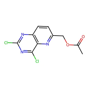 Pyrido(3,2-d)pyrimidine-6-methanol, 2,4-dichloro-, acetate (ester) structure