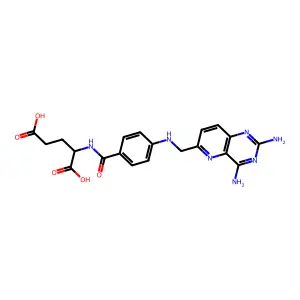 2-[[4-[(2,4-diaminopyrido[3,2-d]pyrimidin-6-yl)methylamino]benzoyl]amino]pentanedioic acid structure